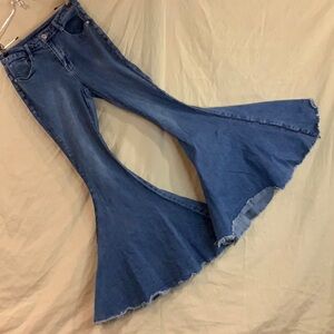 VENUS Blue Extreme Flare Wide Leg Jeans